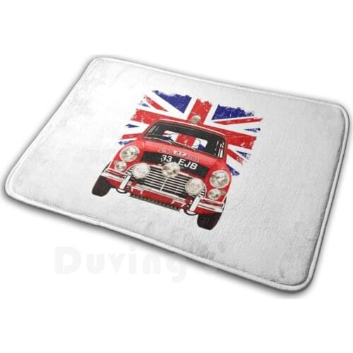 1964 Mini Cooper 'S' Monte Carlo Rally Winner Mat Rug Carpet Anti-Slip Floor Mats Bedroom Mini Cooper S Mini Paddy Hopkirk Henry