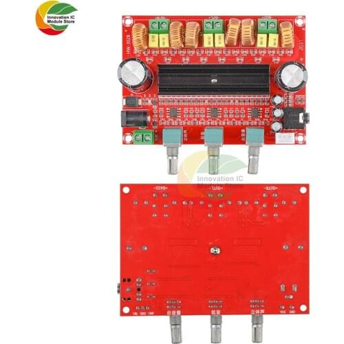 2*50W+100W Bluetooth 5.0 dual TPA3116D2 Power Subwoofer Amplifier Board 2.1 Channel TPA3116 Audio Stereo equalizer AUX Amp