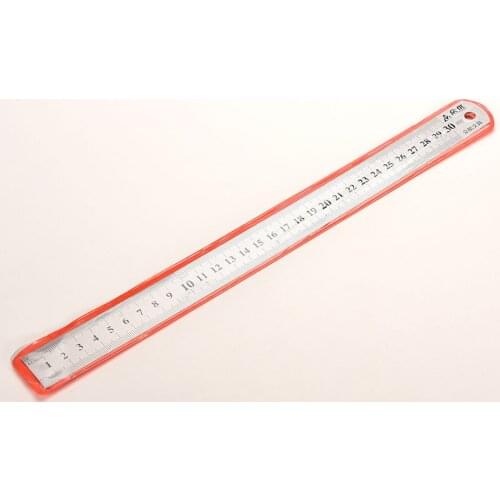 30cm Stainless Metal Ruler Metric Rule Precision Double Sided Measuring Tool 3CC