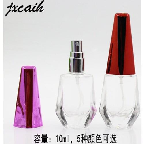 50pcs 10ML Color Glass Perfume Bottle Mini Spray Bottle Travel Portable Can Fill Cosmetics Empty Container