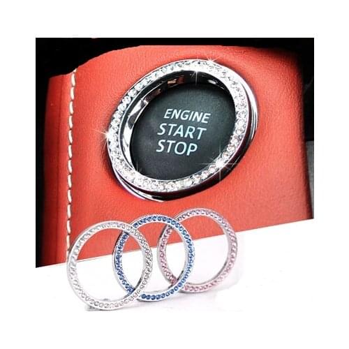 Car-styling Start Stop Button Ignition Key Ring For Hyundai ix35 iX45 iX25 i20 i30 Sonata,Verna,Solaris,Elantra,Accent