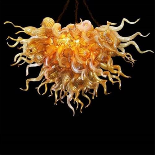 Free Shipping 100% Mouth Blown Borosilicate Pendant Lamps Mouth Blown Borosilicate Murano Glass Art Plates Chandelier