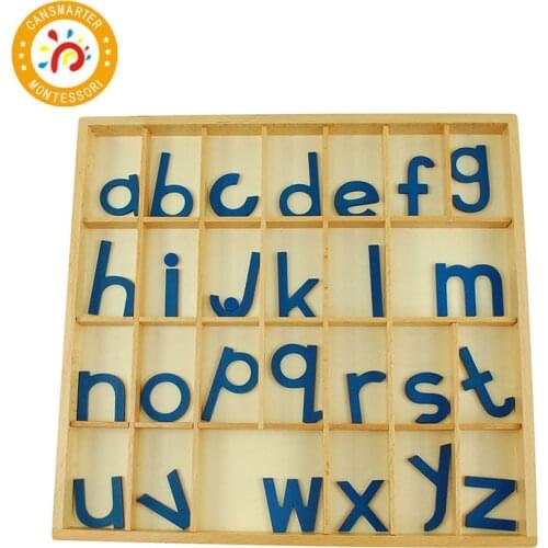 Baby Toy Montessori Wooden Movable Aphabet Box Learning 26 Letters of an Alphabet Early Education