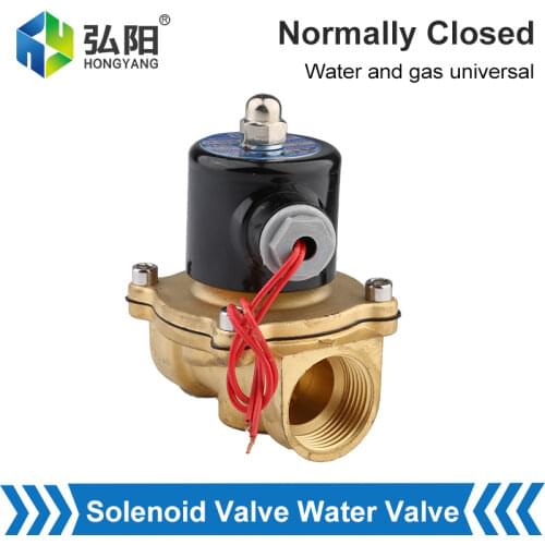 Electric Solenoid Valve, Water Valve Switch, Air Valve, Brass Coil, Normally Closed Pneumatic, For Water, Oil, And Air 24V 220V