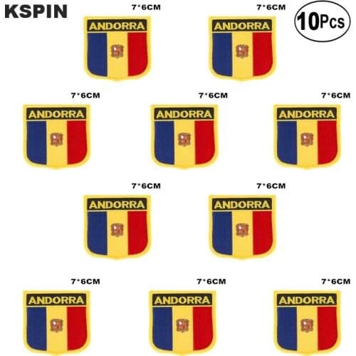 Andorra Flag Embroidery Patches Iron on Saw on Transfer patches Sewing Applications for Clothes in Home&Garden