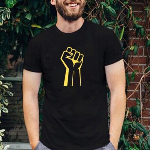 Vintage Black History Month African Pride & Strength Fist Men Tshirt O Neck Male Classical T Shirt Mens Summer Cotton Tee Top