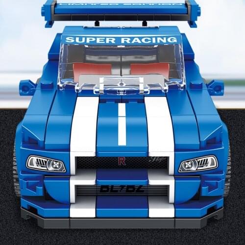 GT-R R36 Super Racing sport Famous Car World car model Boy Assembled Particle Building Block Toys for children gifts