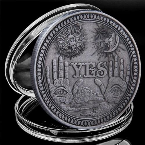 Collection Art Craft Yes or No Skull Commemorative Coin Souvenir Challenge Collectible Coins