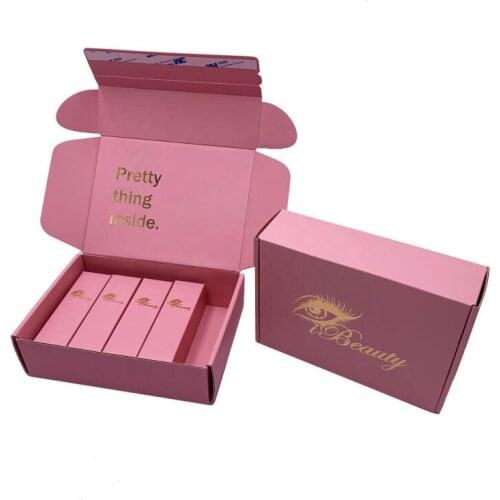 5 Colors Custom Print Logo 3 ply corrugated box with e corrugated flute clothing shipping box