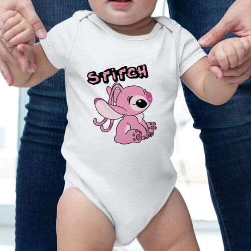 Infant Bodysuits Disney Lilo & Stitch Angel X-624 Newborn Clothes Baby Girl Boy Onesie Toddler Jumpsuit 0-24M