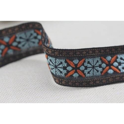 DIY garment accessory embroidery jacquard webbing tape ribbon lace trim curtain fabric decoration 3.2cm ethnic boho tribal zakka