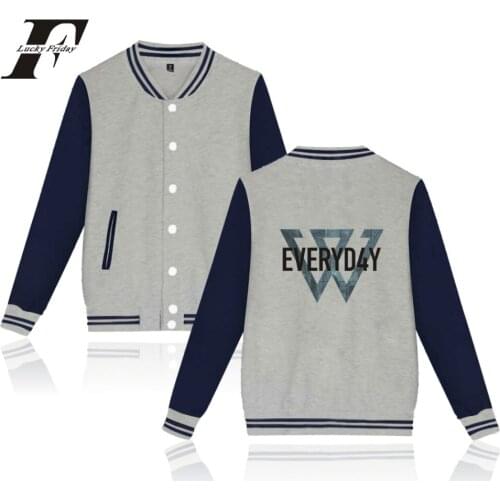 LUCKYFRIDAYF WINNER EVERYD4Y kpop fashion men women Baseball Jacket casual Long Sleeve Hoodies Jackets Sweatshirts coat tops 4XL