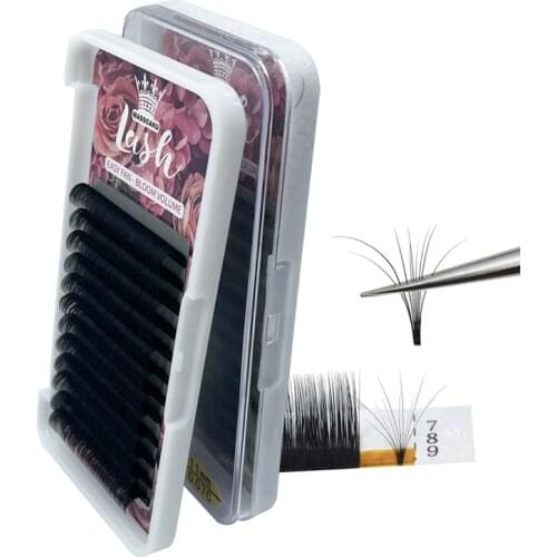 MASSCAKU Easy Fan Eyelash Blooming Russian Volume Lash One Second Rapid Blooming Eyelash Extension Lashes for professionals
