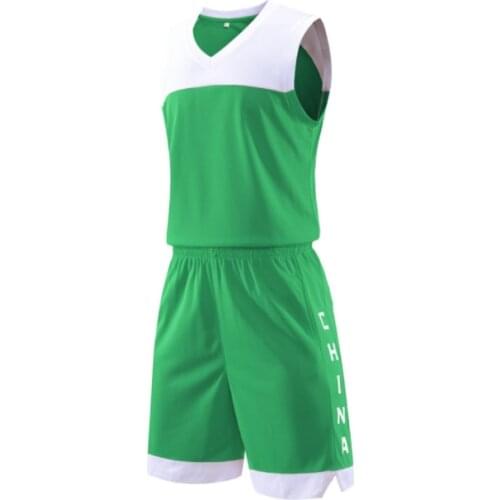 Breathable Basketball Jersey Suit 2020 Men Blank Team Basketball Shorts Shirt Set Uniform Custom