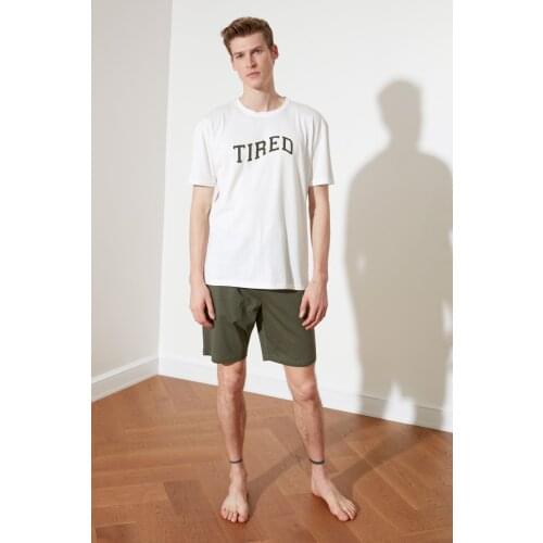 Trendyol Tagline Knitted Pajamas Set THMSS21PT0312
