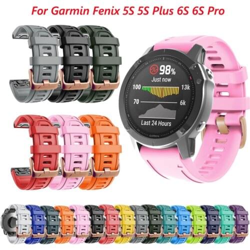 New 20mm Smart WatchBand Wrist Straps For Garmin Fenix 6 6S 6X Pro 5X 5 5S 3HR Quick Release Silicone Wristband Bracelet Correa