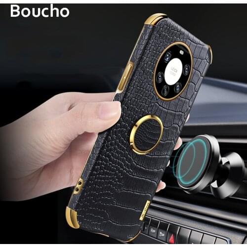New Crocodile Case For Huawei Mate 40 Pro+ Mate40 Pro Plus Soft Phone Holder Cover For Huawei Mate 40Pro+Cases With Finger Ring