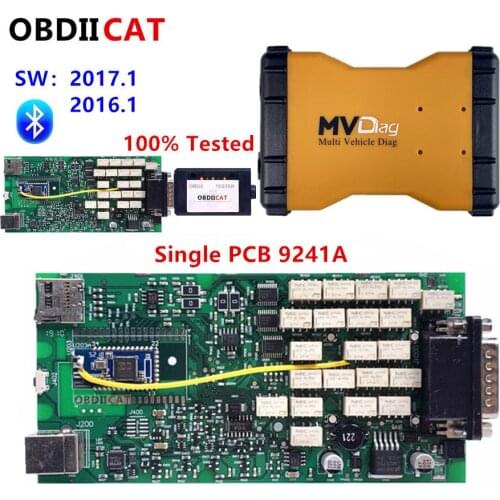 New OBDIICAT OBDIICAT-MVD With Bluetooth 2016.R1/2017.R1 with keygen obd2 Diagnostic Tool Scanner TCS Test Car truck