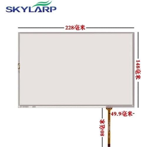 New 10.1''inch Touchscreen for HSD101PWW1 B101EW05 V.1 4 wire resistance screen IPS LCD GPS LCD touch panel Glass 228*148mm