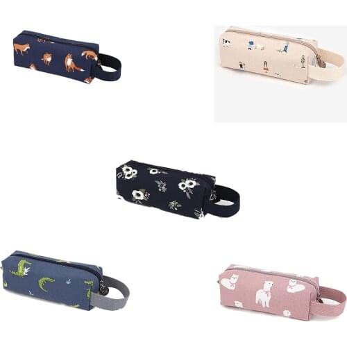 Pencil Large Capacity Pen Case Zipper Handy Students Stationery Pouches Bags Pen Storage Organizer For School Office Supplies