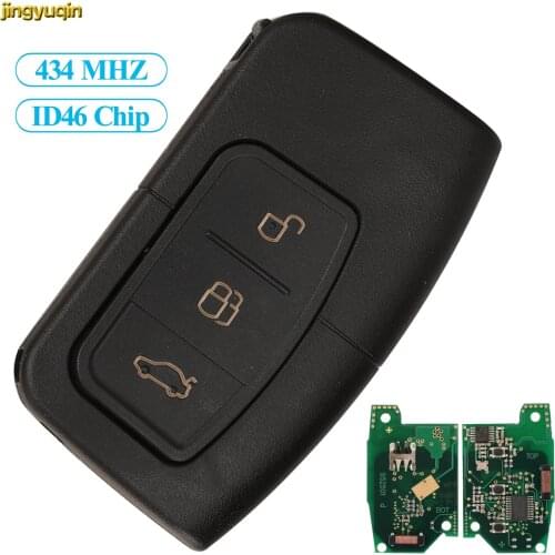 Jingyuqin Remote Car Key Fob Control 434MHZ ID46 PCF7952 For Ford Focus C-Max S-Max Fiesta Galaxy Ka Kuga Mondeo Smart Card