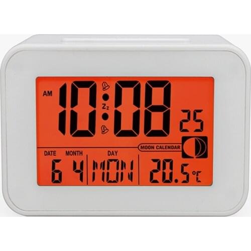 Jimei H174C-DCF-light Radio Controlled Digital Alarm LED Backlight Snooze Mute Calendars Desktop Electronic Smart Table Clock
