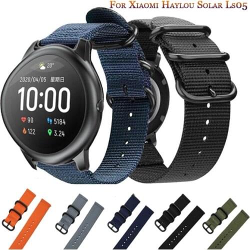 Nylon Sport watch Strap For Gear S3 band 22MM For Xiaomi Haylou solar ls05 smart WristStrap Bracelet For Huawei Watch GT 2 46mm