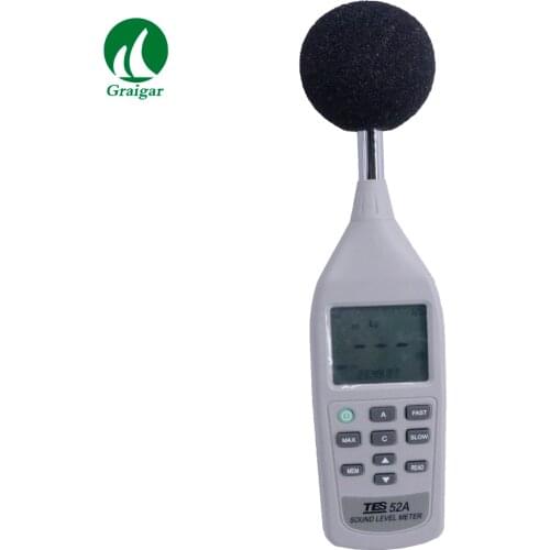 TES-52A Handheld Digital Sound Level Meter TES 52A Range 30dB to 130dB