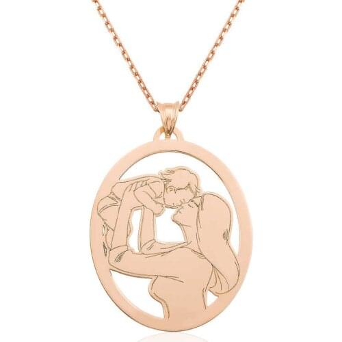 Tevuli 925 Sterling Silver Mom Baby Pendant