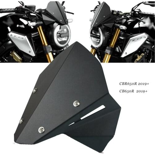 Motorcycle Windshield Fairing Windscreen Aluminum Kit Deflector Fits For Honda CB650R Neo Sports Cafe 2019+ CBR650R 2019 2020