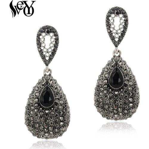 VEYO Rhinestone Drop Earrings for Women Romantic Dangle Earrings Fashion Jewelry Gift