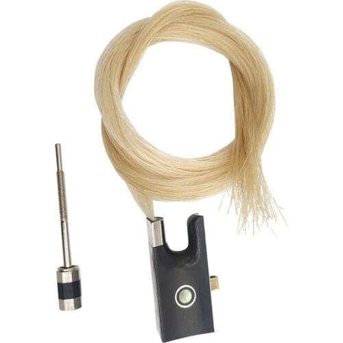 1 set top ebony violin/cello bow frog Install screw bow horse hair 3/4-4/4 size, violin/cello parts