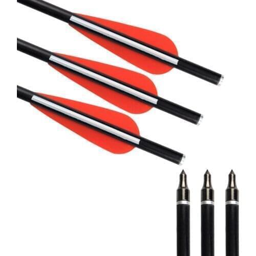 24pcs 9" Crossbow Bolts Fiberglass Arrow Flat Knock Screw Tip Archery Bow Outdoor Free Shipping Hunting Shooting Outdoor Sport
