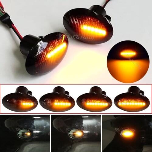 2x Dynamic LED Side Marker Lights Flowing Turn Signal Light Blinker for Fiat 500 for Lancia Lybra Ypsilon for Maserati Alfa 4C