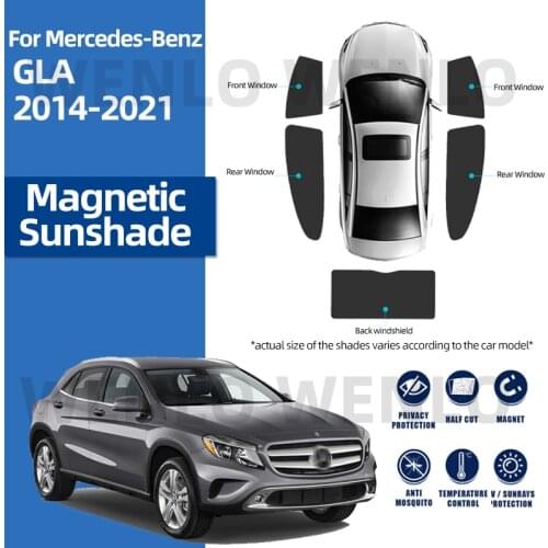 For Mercedes Benz GLA 2014-2021 Sun Visor Car Window Front Windshield Sunshade Foldable Sun Shade Custom Windscreen Curtain Mesh