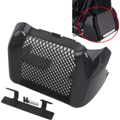 Motorcycle Black/Chrome ABS Oil Cooler Cover For Harley Touring Road King Street Glide Freewheeler FLHXS FLTRX FLHR 2017-2020