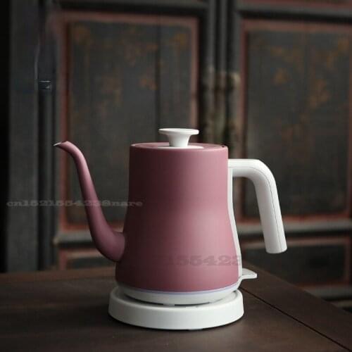 220V/1350W 304 Stainless Steel Electric Kettle 800ML Long Mouth Hand Teapot Anti Scalding Boiling Water Teapot Non-slip Handle