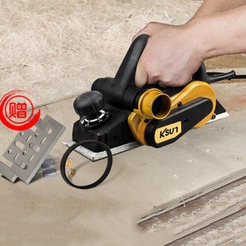Electric Planer Household Small Multi-Function Portable Planer Woodworking Planer Desktop Hand Push Planer Power Tool