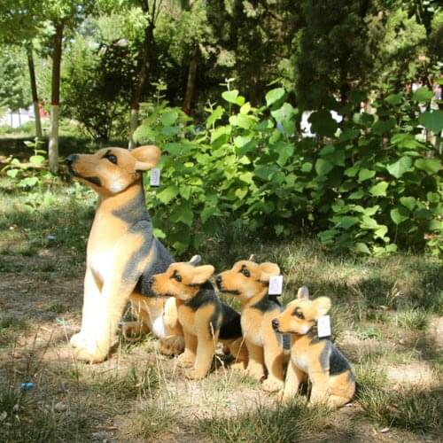 Fancytrader Pop Plush Emulational Shepherd Dog Toys Big Realistic Dogs Props Decoration Doll 60cm 24inch