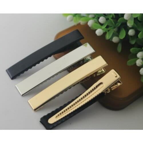 Hot Sale 100Pcs Gold/black/silver 32mm DIY Single Prong Aligator Flat Hair Bows Metal Clips Hairpin Wholesale High Quality