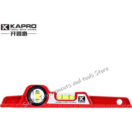 KAPRO Die Casting Level High precision aluminum alloy toolbox Mini Level Spirit Bubble Level Length 25cm KAPRO 724