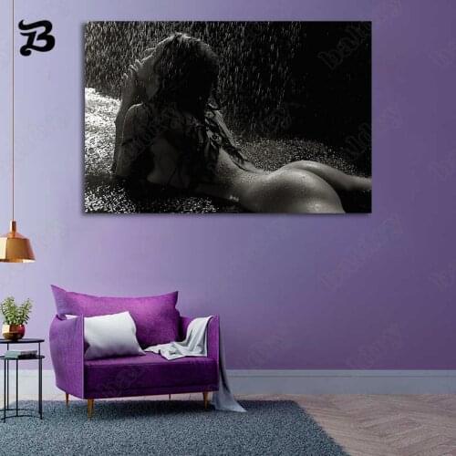 Canvas Painting Wall Art Sex Nude Girl Poster and Prints Wall Art Pictures Erogenous Woman for Home Living Room Bedroom Decor