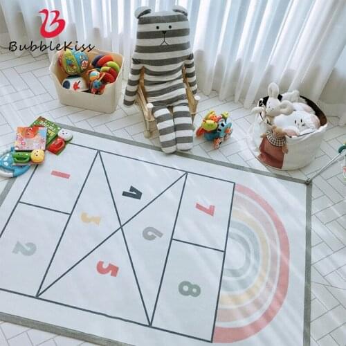 Bubble Kiss Carpets For Childrens Room Rainbow Digital Kids Crawling Soft Rug Living Room Bedroom Non-Slip Home Decor Floor Mat