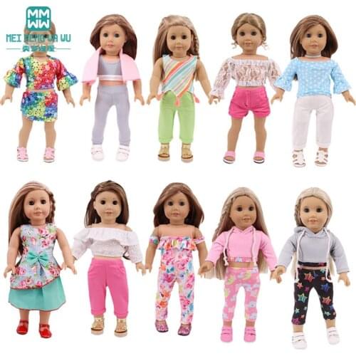 Doll clothes Fashion hoodies, T-shirts, dresses 18 Inch American 43CM Reborn New Born Baby Doll OG Girl Russia DIY Doll Gift