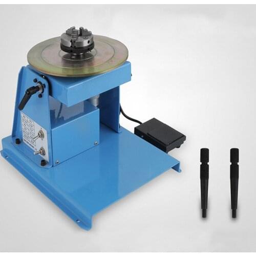 10 KG Small Welding Positioner Combined Automatic Welding Turntable + 65mm Chuck + gun frame + tailstock