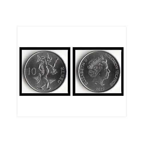 Solomon Islands 10 Cents Coins Oceania New Original Coin Collectible Edition Real Rare Unc Commemorative 2012 Edition