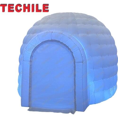 Outdoor event inflatable igloo dome tent customized inflatable wedding tent with led light