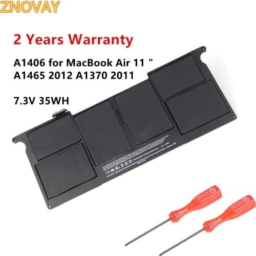7.3V 35WH A1406 New Laptop Battery for Apple MacBook Air 11" A1406 A1370 (2011 Version),020-7376-A 020-7377-A MC968 MC969