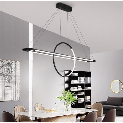 New Led Pendant Light Nordic Living Room dining room kitchen Hanging lamp Luminaria white black gold dimmable Lighting Fixtures