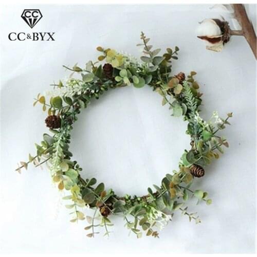 CC Engagement Jewelry Flower Crown Garland Hairbands Wedding Hair Accessories For Bridal Forest Style Vacation Tourism Diy mq034